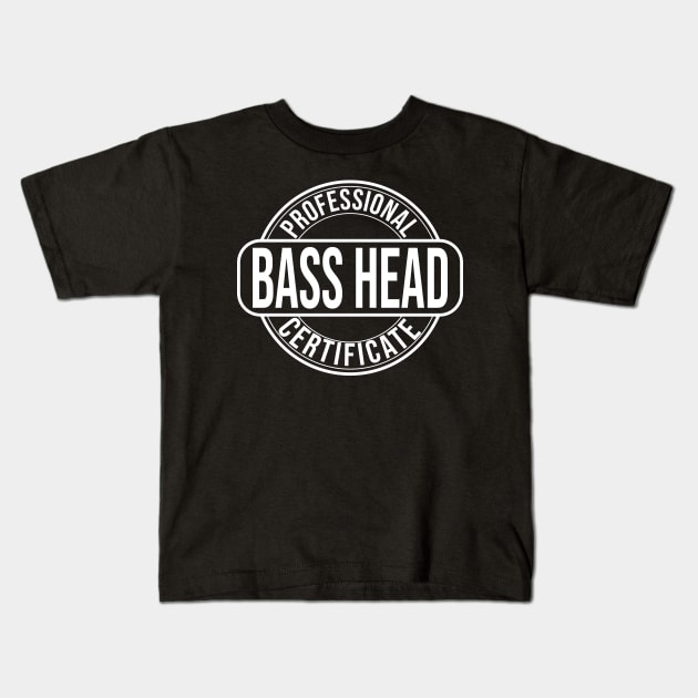 Professional Bass Head Certificate Kids T-Shirt by Express YRSLF